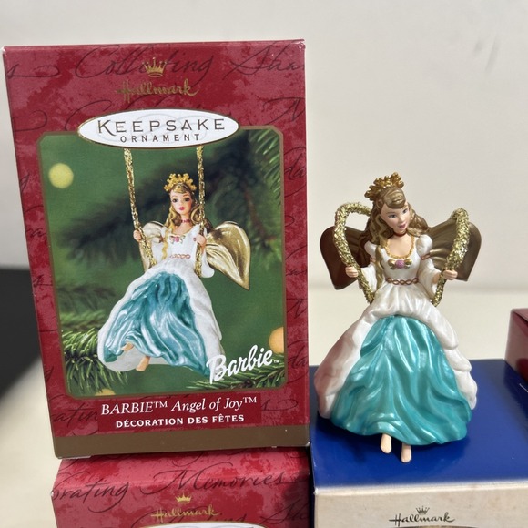 7 Hallmark Keepsake Barbie Ornaments W/ Box Barbie & Kelly 1950s - Picture 2 of 9